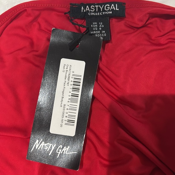 NASTYGAL red one should fringed body suit NWT - Picture 2 of 2